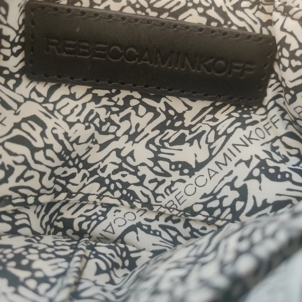 Rebecca Minkoff White Zebra Print Ponyhair Bag euc Black Cross Body Bag - Picture 3 of 10